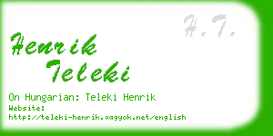 henrik teleki business card